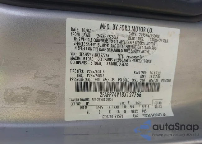 2FAFP74V18X127766: 44635245