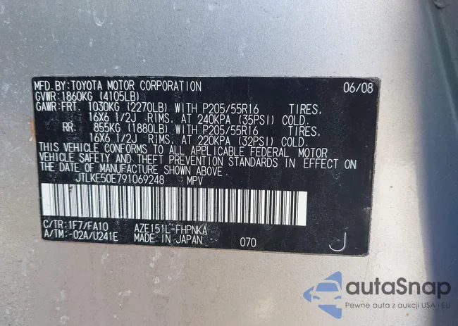 JTLKE50E791069248: 44636340