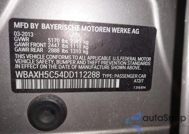 WBAXH5C54DD112288: 44636416