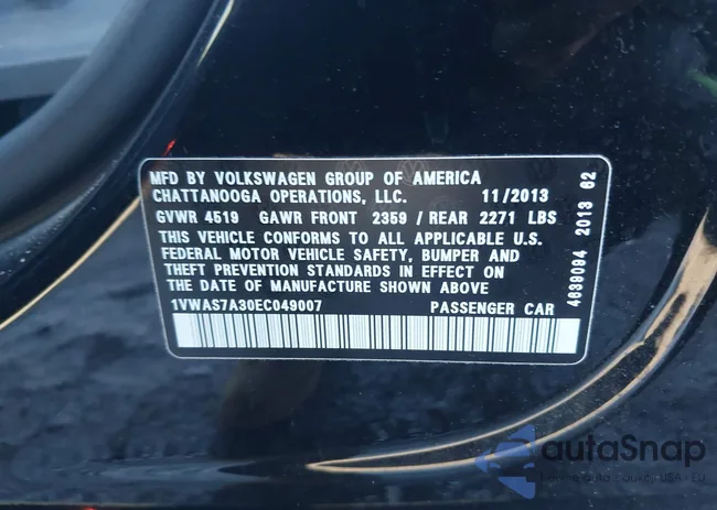 1VWAS7A30EC049007: 44638460