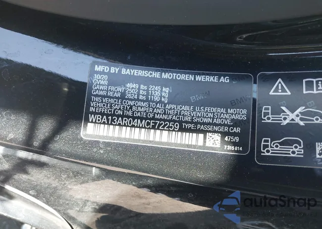 WBA13AR04MCF72259: 44640717