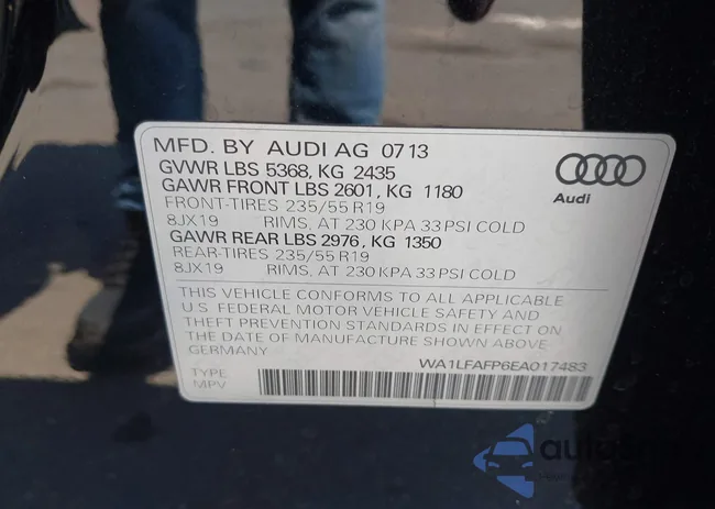 WA1LFAFP6EA017483: 44640244