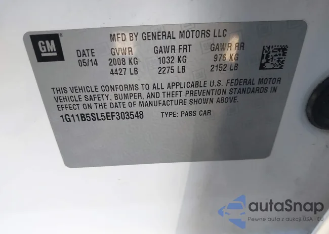 1G11B5SL5EF303548: 44640283