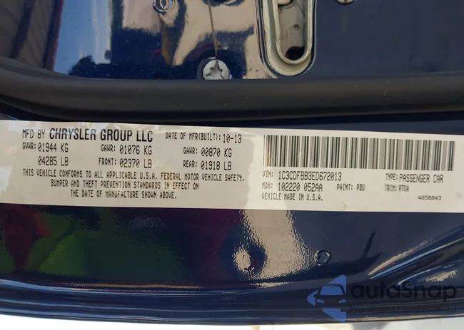 1C3CDFBB3ED672013: 44641395