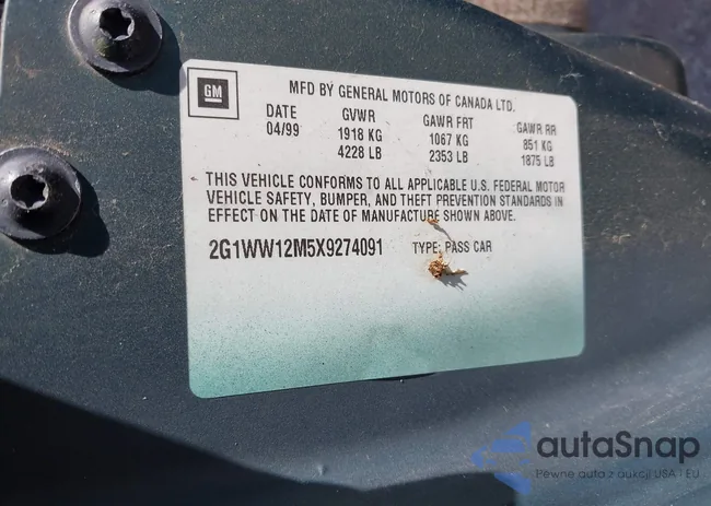 2G1WW12M5X9274091: 44641508