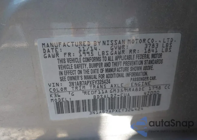 3N1AB7APXEY326424: 44641846