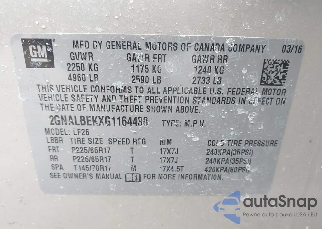 2GNALBEKXG1164430: 44642949