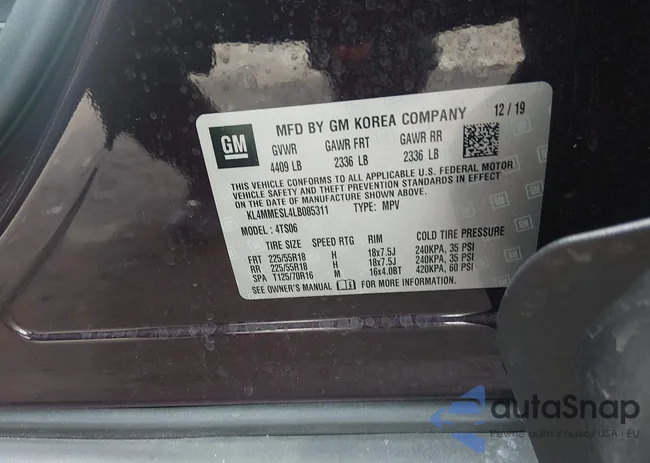 KL4MMESL4LB085311: 44642215