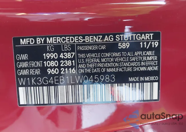 W1K3G4EB1LW045983: 44643391