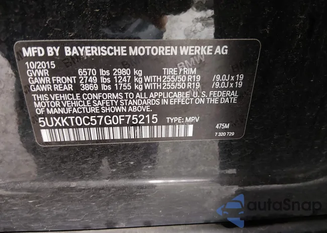 5UXKT0C57G0F75215: 44643622