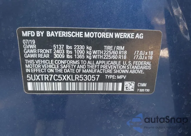 5UXTR7C5XKLR53057: 44643665