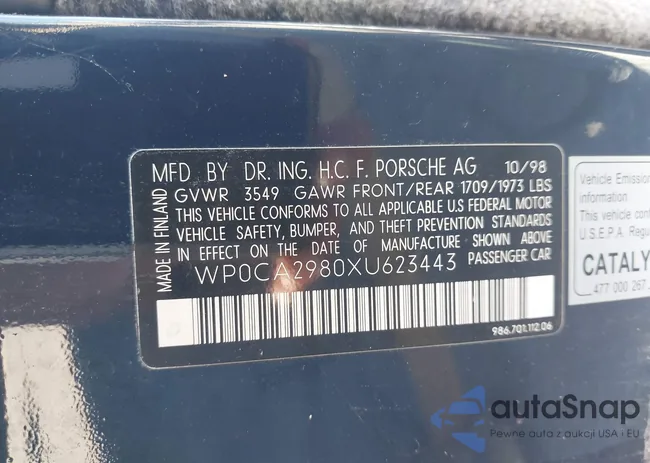 WP0CA2980XU623443: 44643793