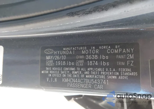 KMHCN4AC7BU543741: 44643953