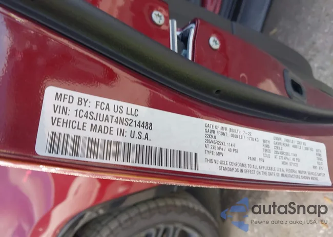 1C4SJUAT4NS214488: 44642983