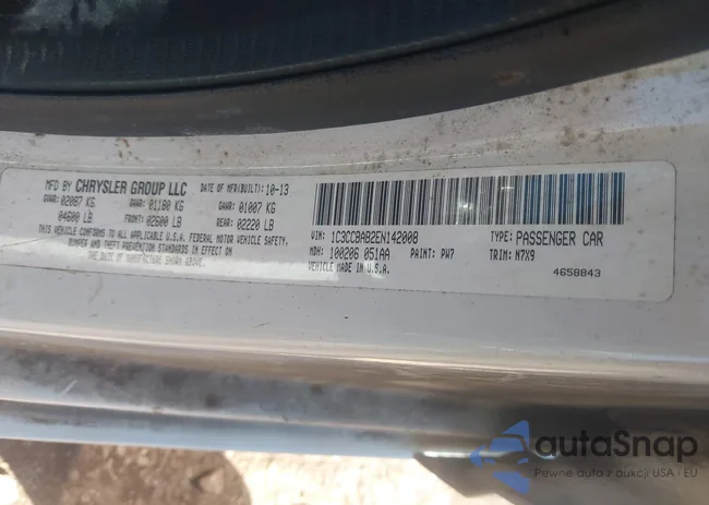 1C3CCBAB2EN142008: 44643201