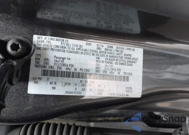 1FADP3F27GL266847: 44643232