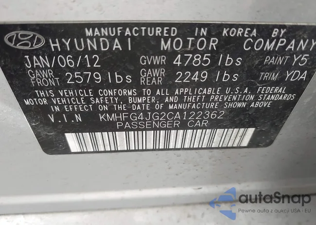 KMHFG4JG2CA122362: 44644649