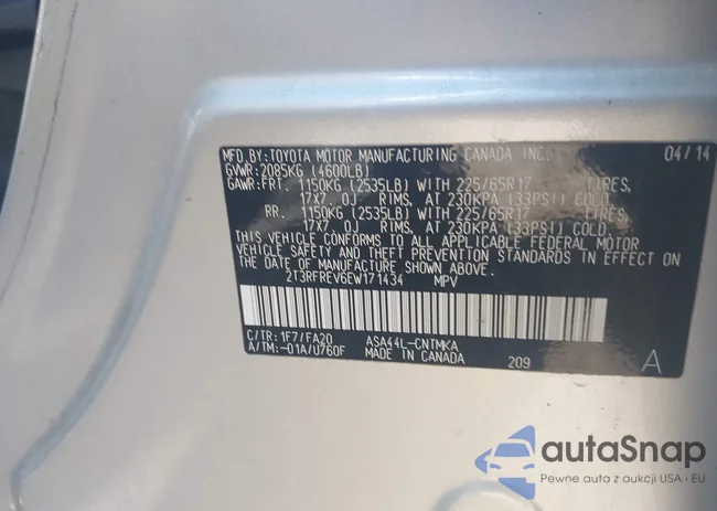 2T3RFREV6EW171434: 44644697