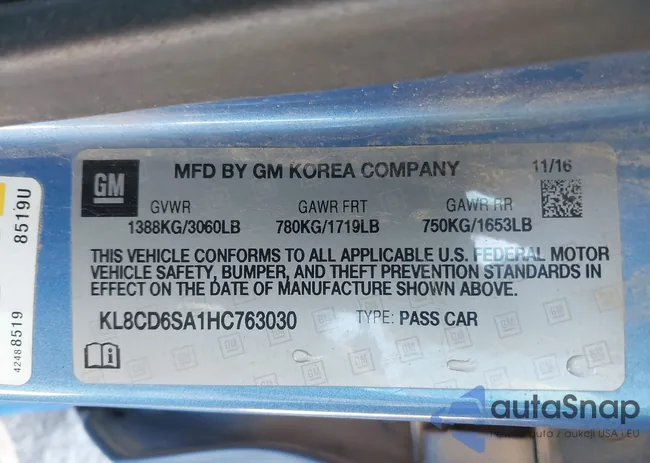 KL8CD6SA1HC763030: 44644732