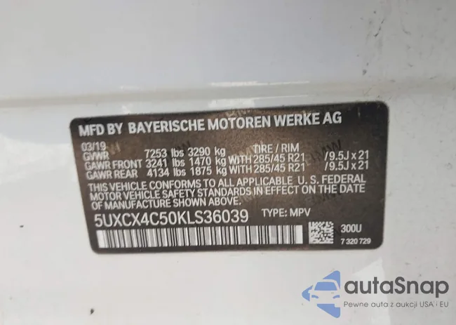 5UXCX4C50KLS36039: 44644845