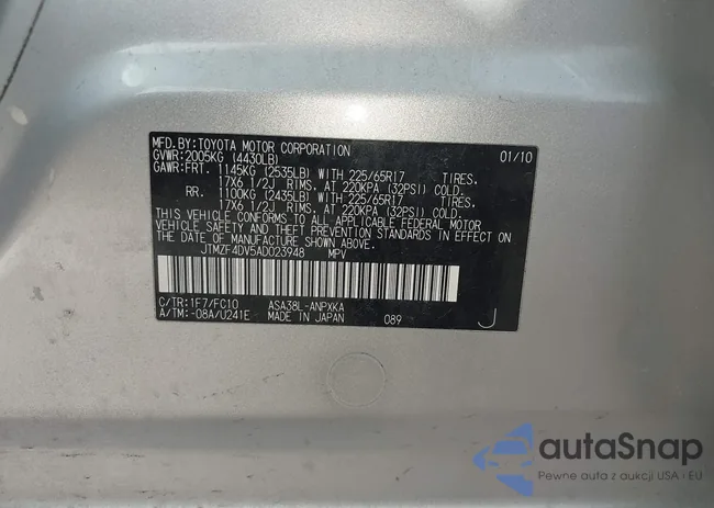 JTMZF4DV5AD023948: 44645698