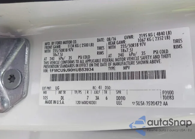 1FMCU9J90HUB53934: 44645774