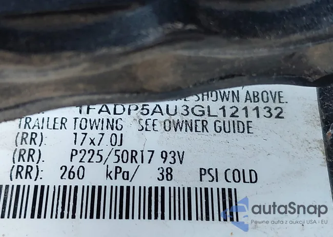 1FADP5AU3GL121132: 44645020