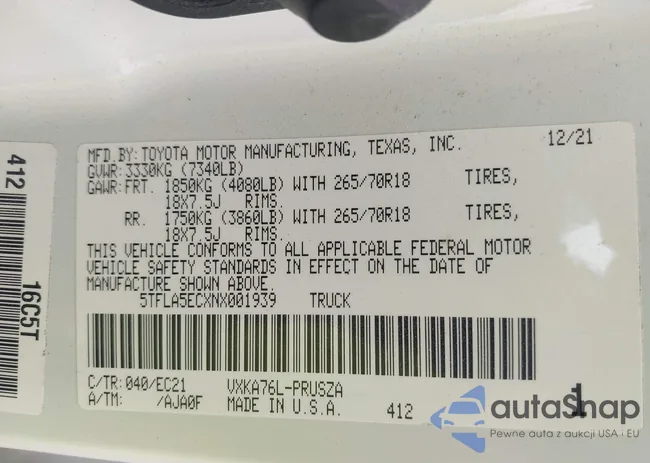 5TFLA5ECXNX001939: 44646706