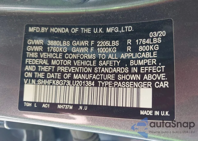 SHHFK8G73LU201384: 44646892