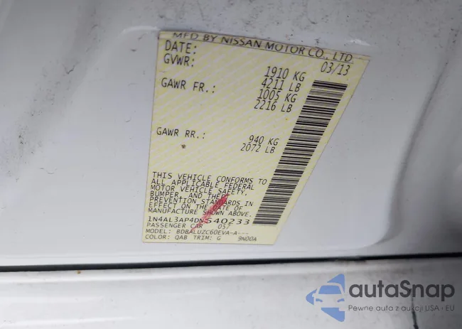 1N4AL3AP4DN540233: 44646186