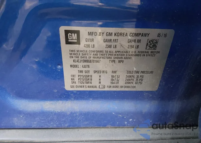 KL4CJ1SM8GB701667: 44647617