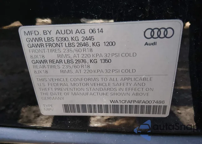 WA1CFAFP4FA007486: 44647638