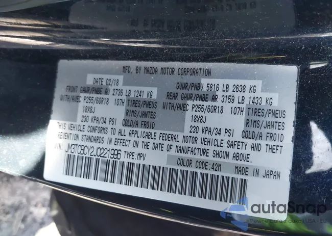 JM3TCBCY2J0221996: 44647654