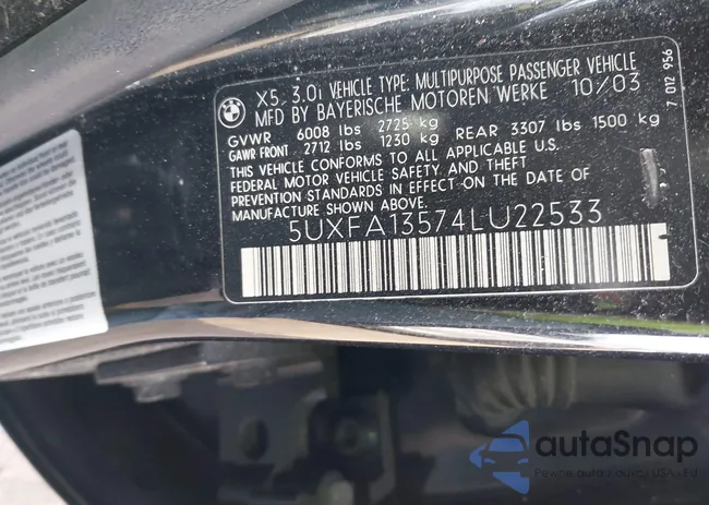 5UXFA13574LU22533: 44647737