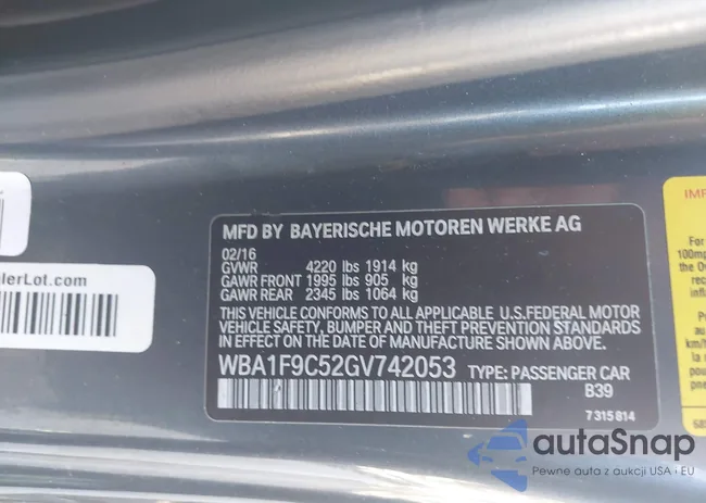 WBA1F9C52GV742053: 44647932