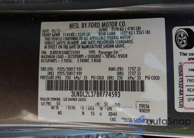 3LNDL2L37BR774593: 44647349