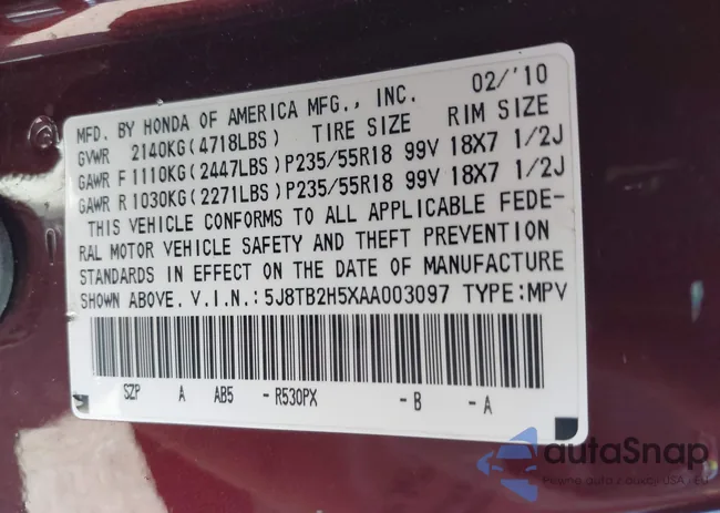 5J8TB2H5XAA003097: 44648607