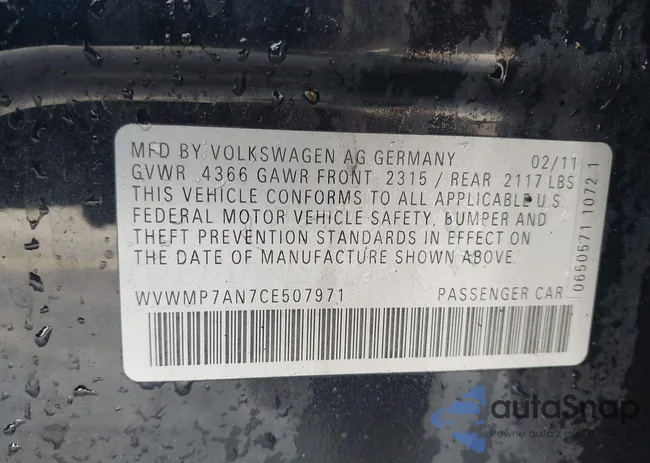 WVWMP7AN7CE507971: 44648850