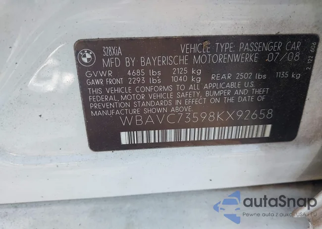 WBAVC73598KX92658: 44648125