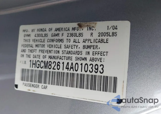 1HGCM82614A010393: 44649822