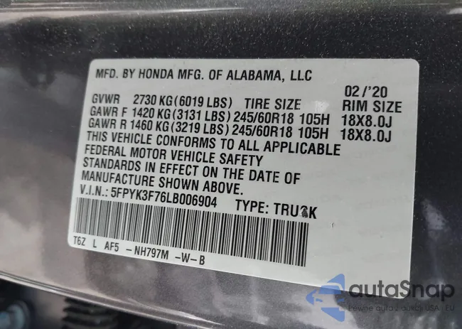 5FPYK3F76LB006904: 44648981