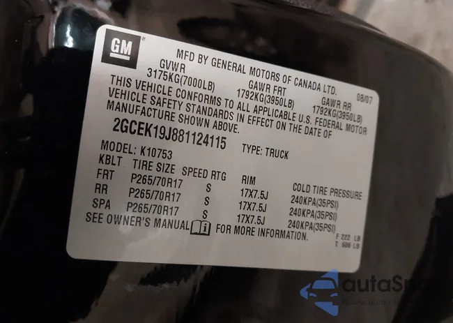 2GCEK19J881124115: 44649266