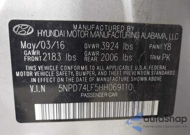 5NPD74LF5HH069110: 44650698