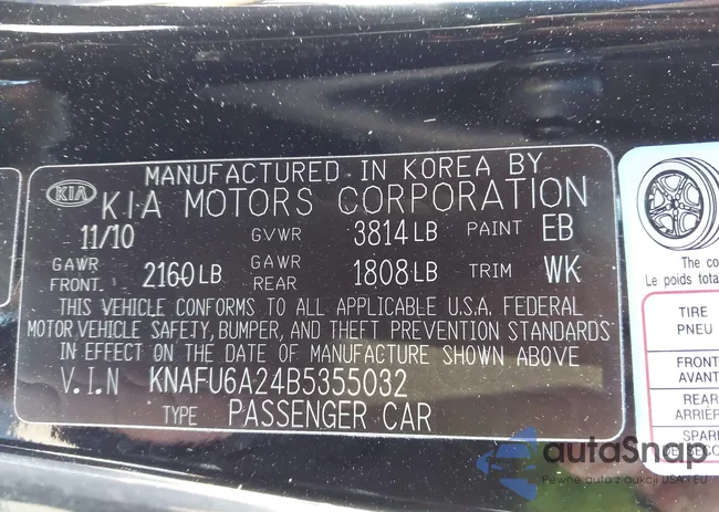 KNAFU6A24B5355032: 44651725