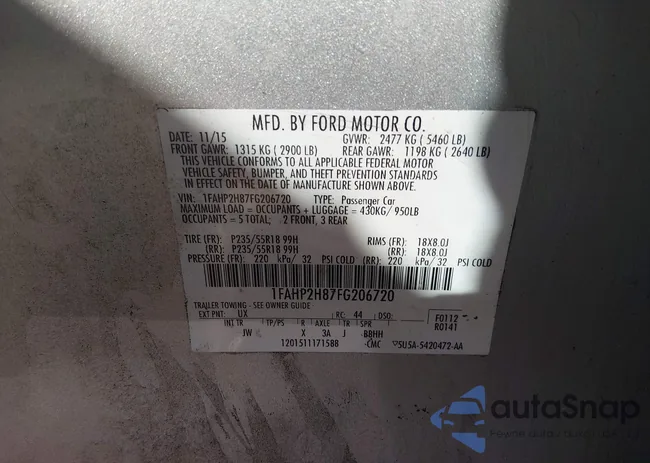 1FAHP2H87FG206720: 44651155