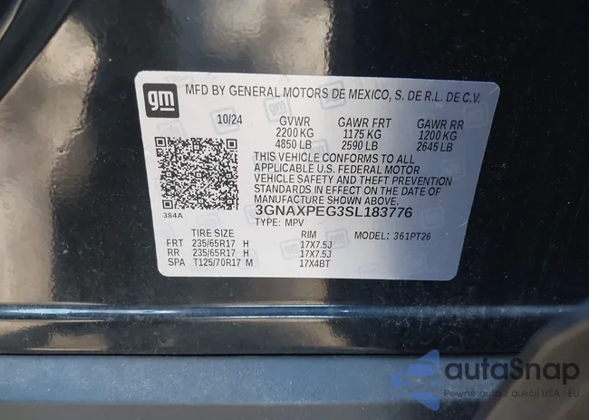 3GNAXPEG3SL183776: 44651170