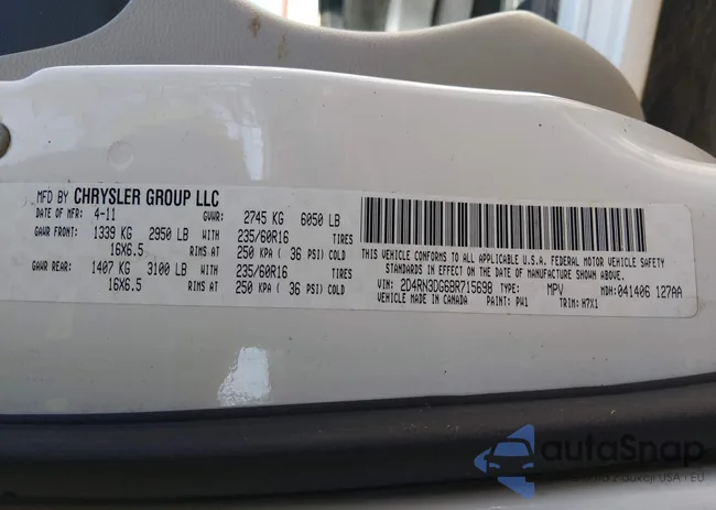 2D4RN3DG6BR715698: 44651341