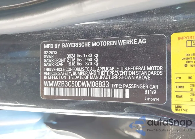 WMWZB3C50DWM08833: 44652053