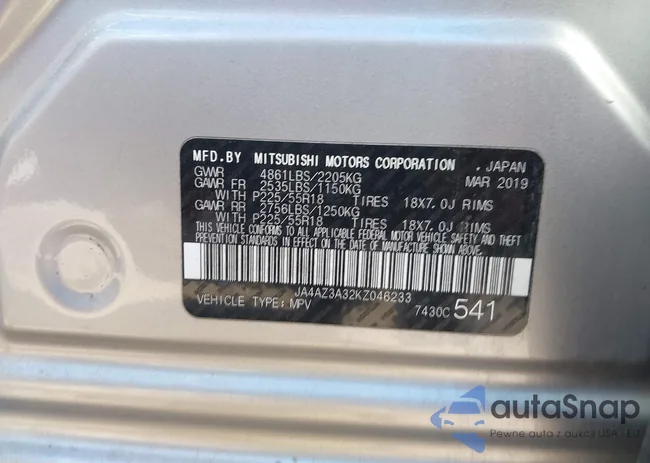 JA4AZ3A32KZ046233: 44652227