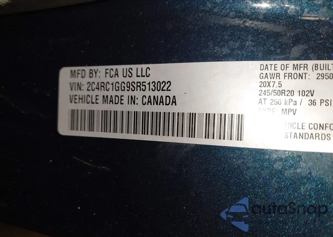 2C4RC1GG9SR513022: 44652251